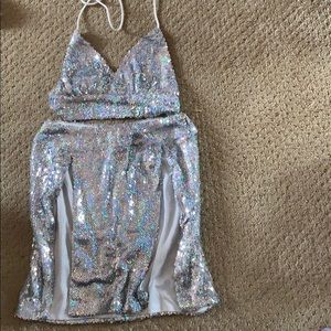 Costume outfit sequin silver